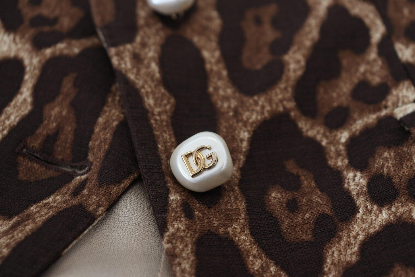 Dolce & Gabbana Brown Leopard Print Wool A-line Mini Skirt