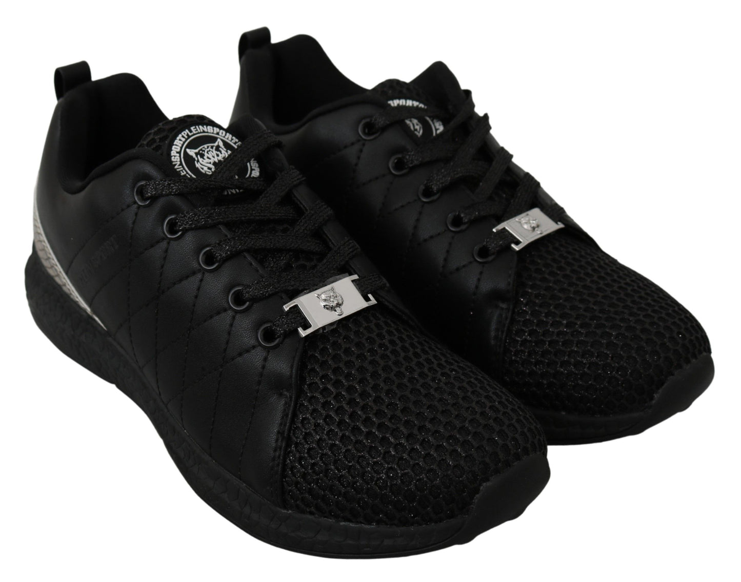 Philipp Plein Black Casual Running Sneakers Shoes