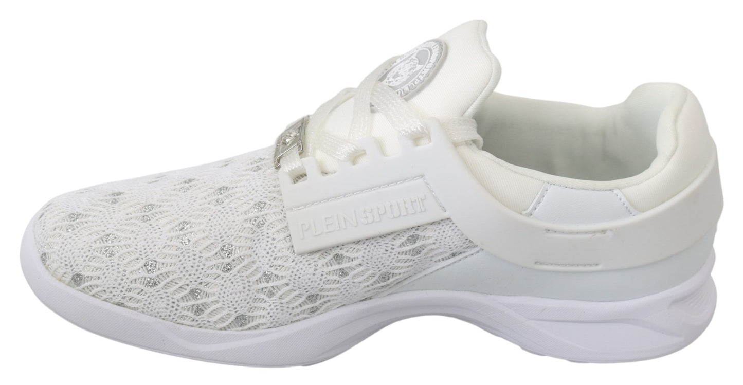 Philipp Plein White Polyester Casual Sneakers Shoes