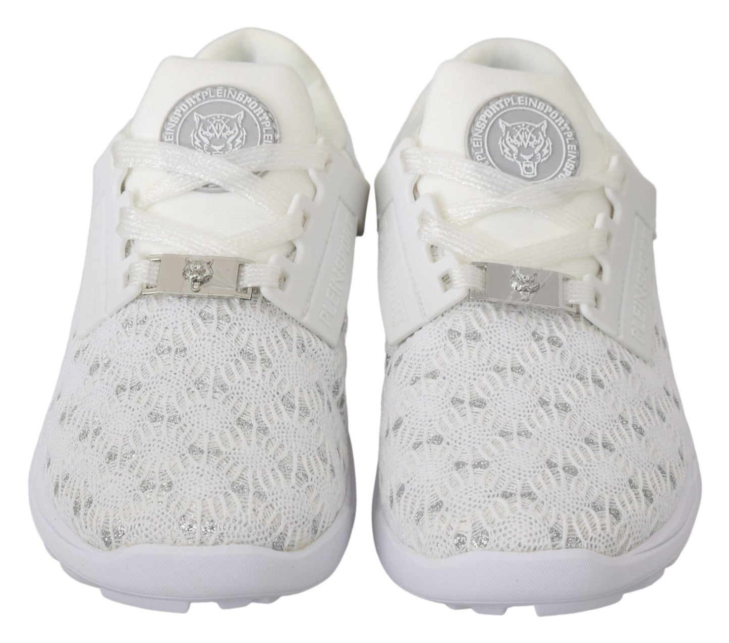 Philipp Plein White Polyester Casual Sneakers Shoes