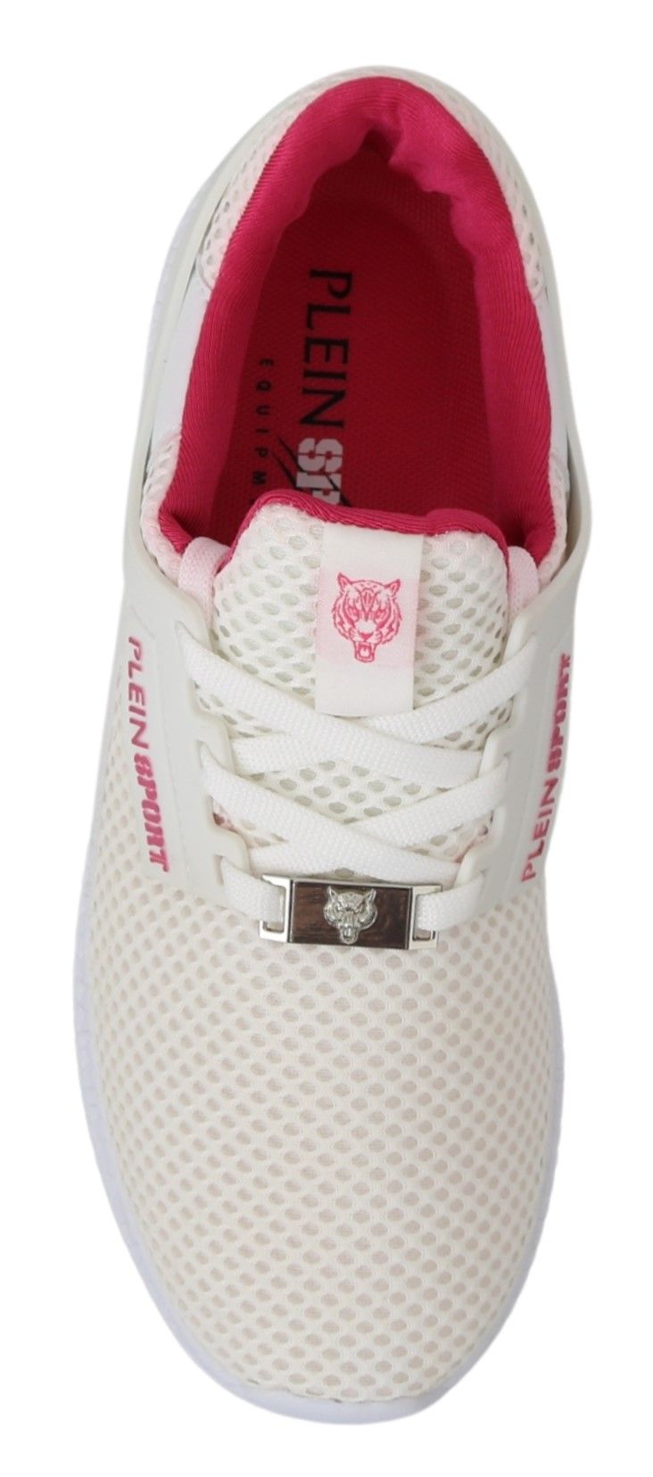 Philipp Plein White Pink Polyester Becky Sneakers Shoes