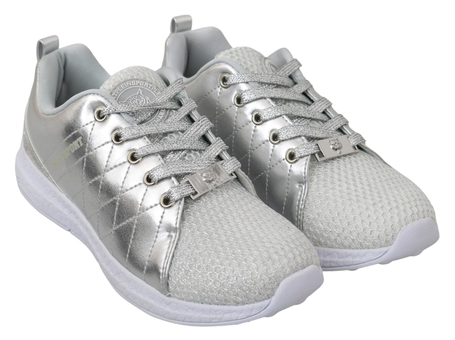 Philipp Plein Gisella Silver Polyester Sneakers Shoes