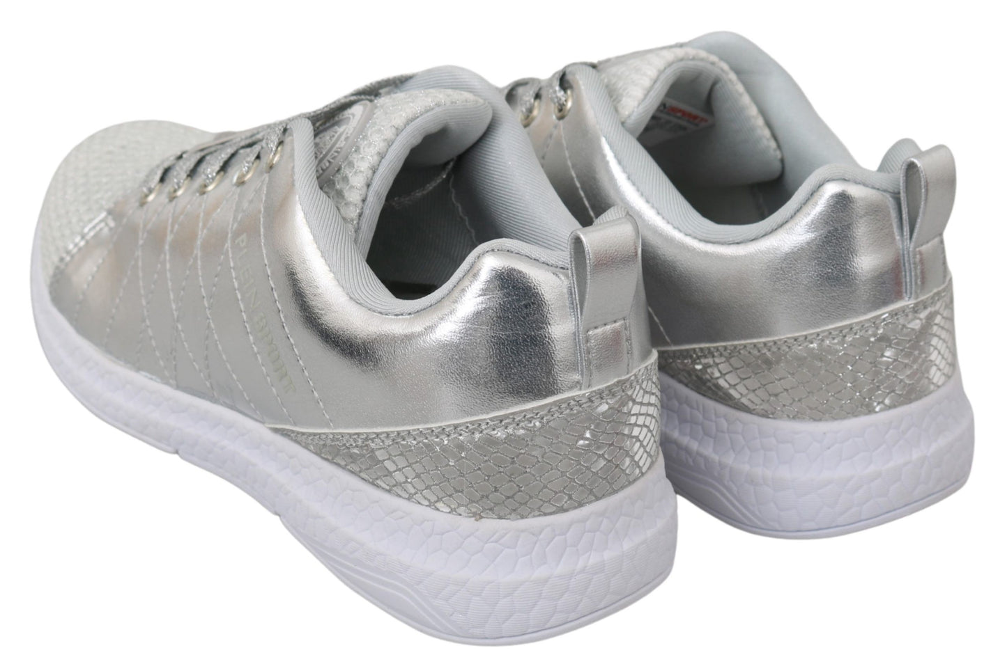 Philipp Plein Gisella Silver Polyester Sneakers Shoes