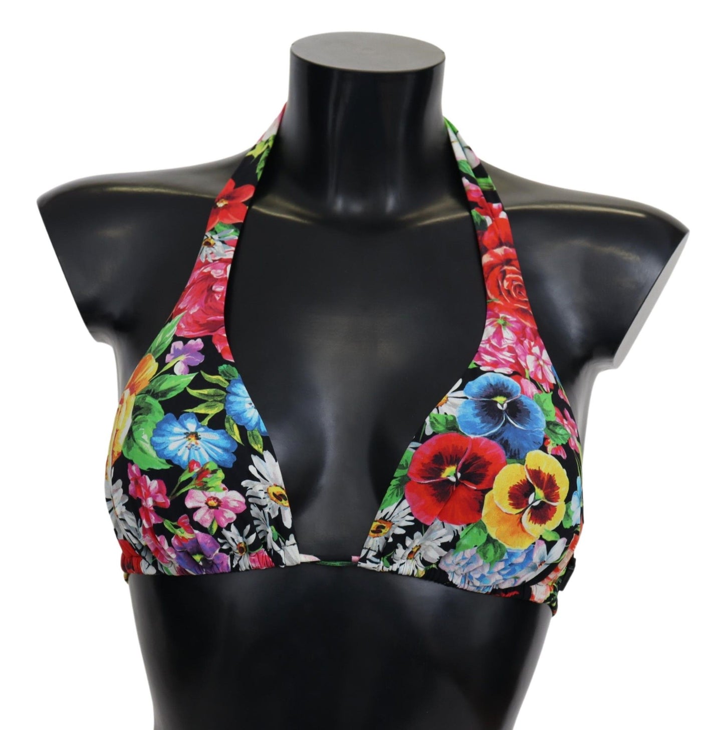 Dolce & Gabbana Multicolor Floral Print Swimwear Bikini Tops