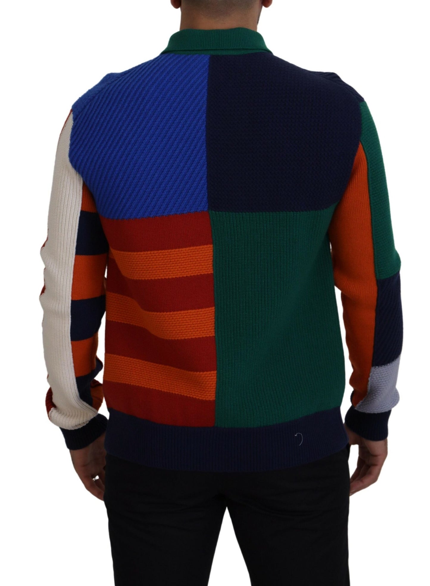 Dolce & Gabbana Multicolor Stripes Wool Pullover Sweater