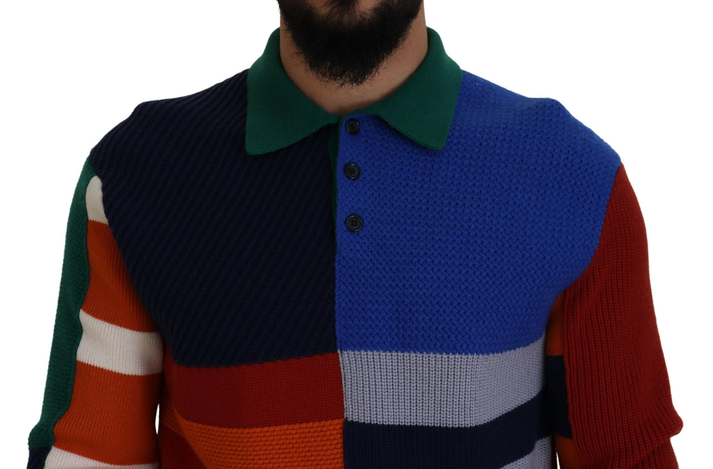 Dolce & Gabbana Multicolor Stripes Wool Pullover Sweater