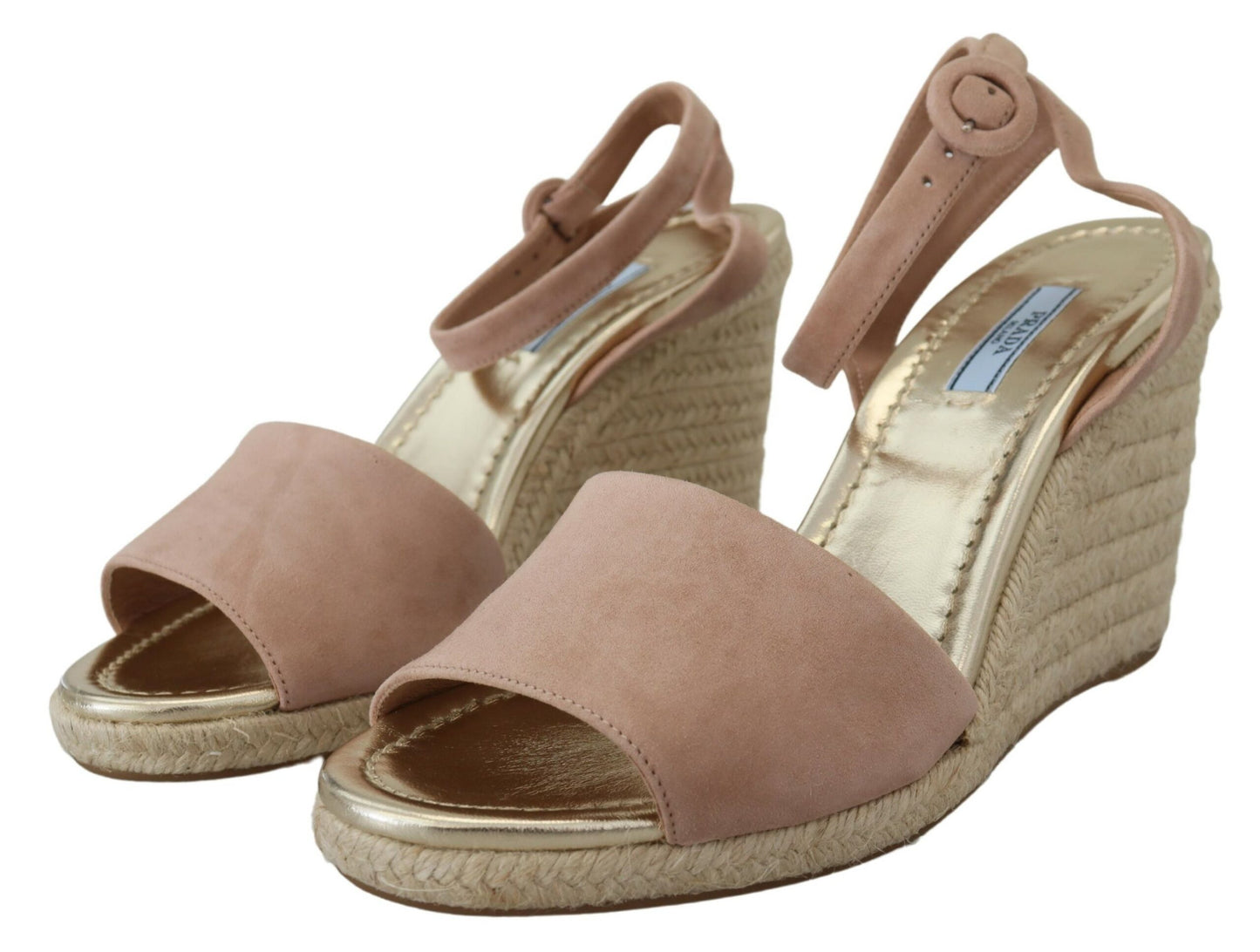 Prada Pink Suede Leather Ankle Strap Sandals