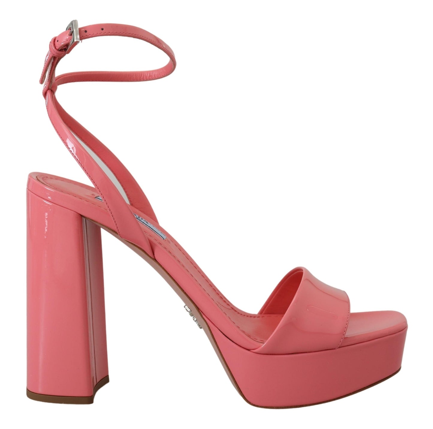 Prada Pink Patent Sandals Ankle Strap Heels Sandal