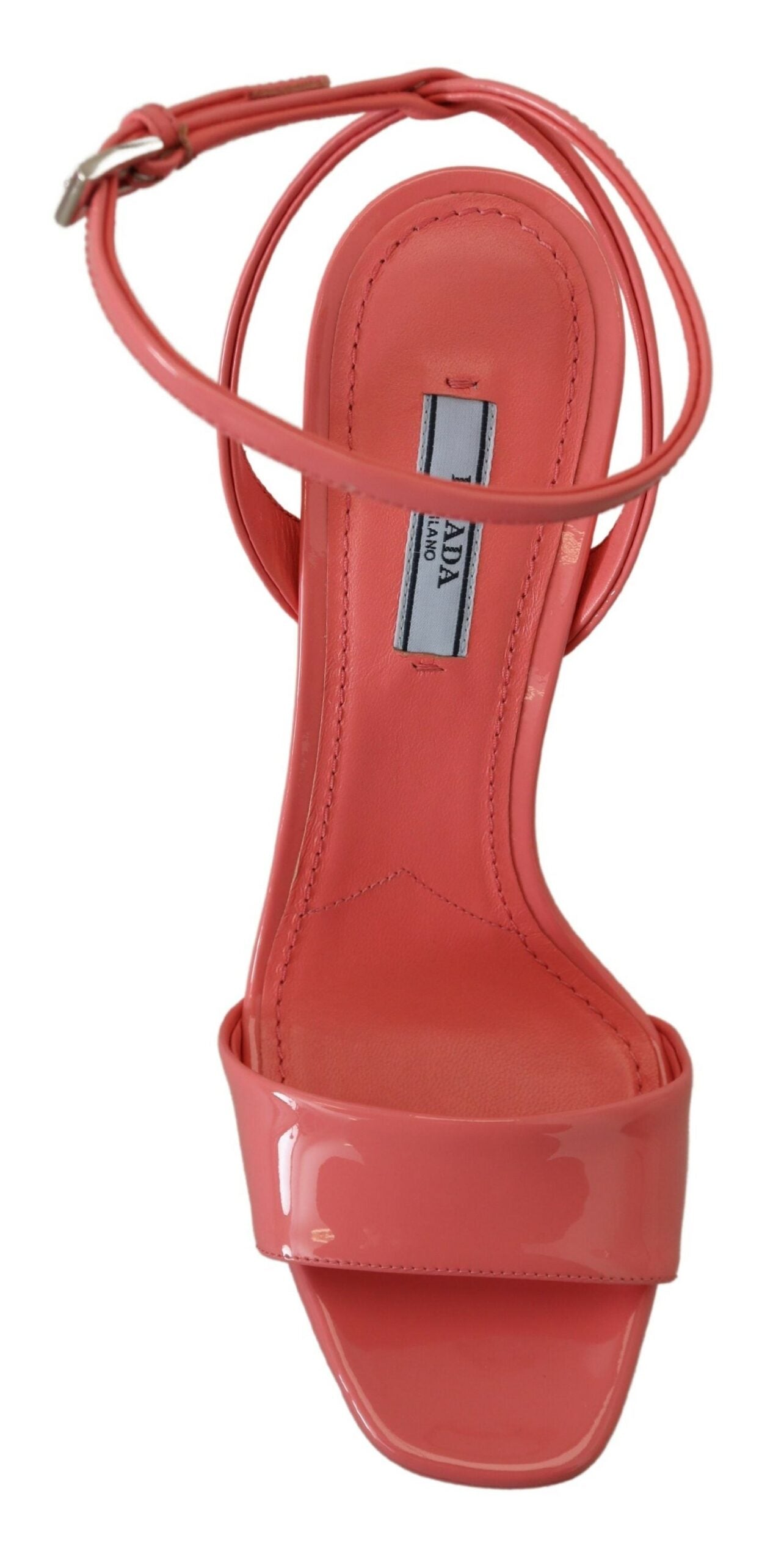 Prada Pink Patent Sandals Ankle Strap Heels Sandal