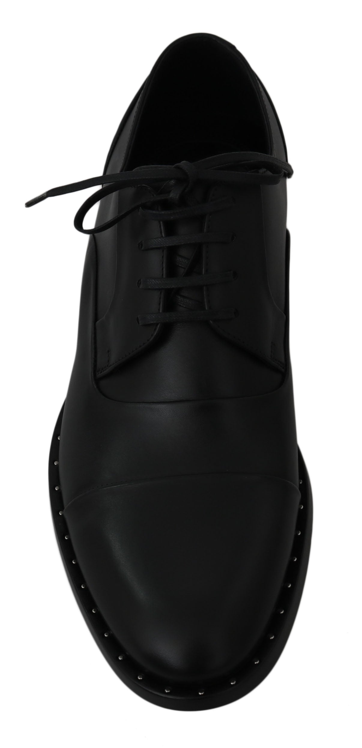 Dolce & Gabbana Black Leather Derby Formal Shoes