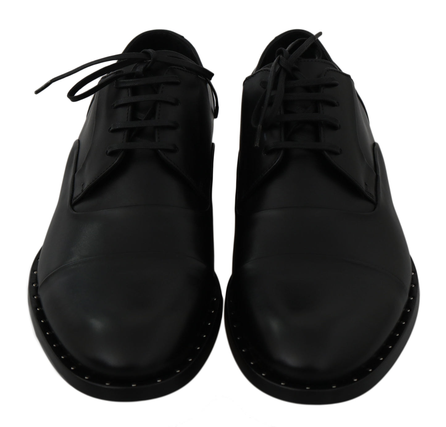 Dolce & Gabbana Black Leather Derby Formal Shoes