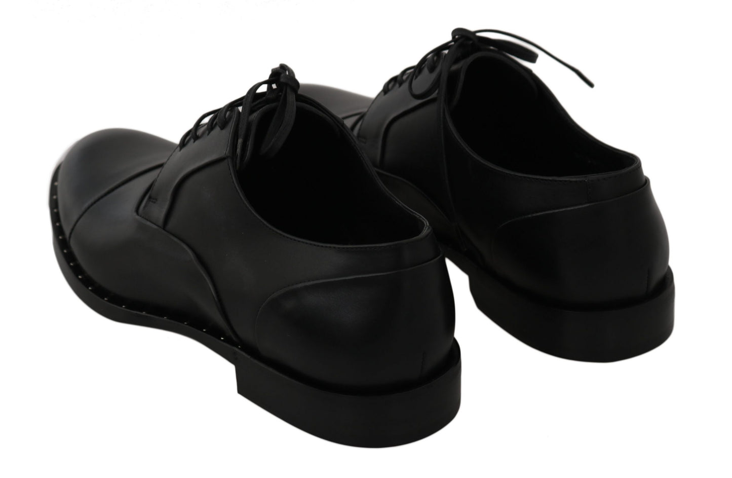 Dolce & Gabbana Black Leather Derby Formal Shoes