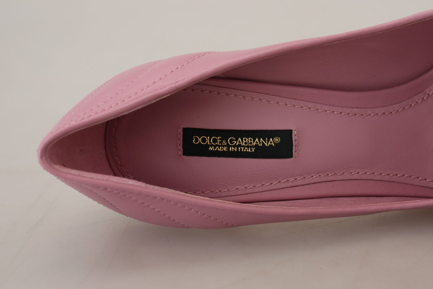 Dolce & Gabbana Pink Leather Heart DEVOTION Heels Pumps Shoes