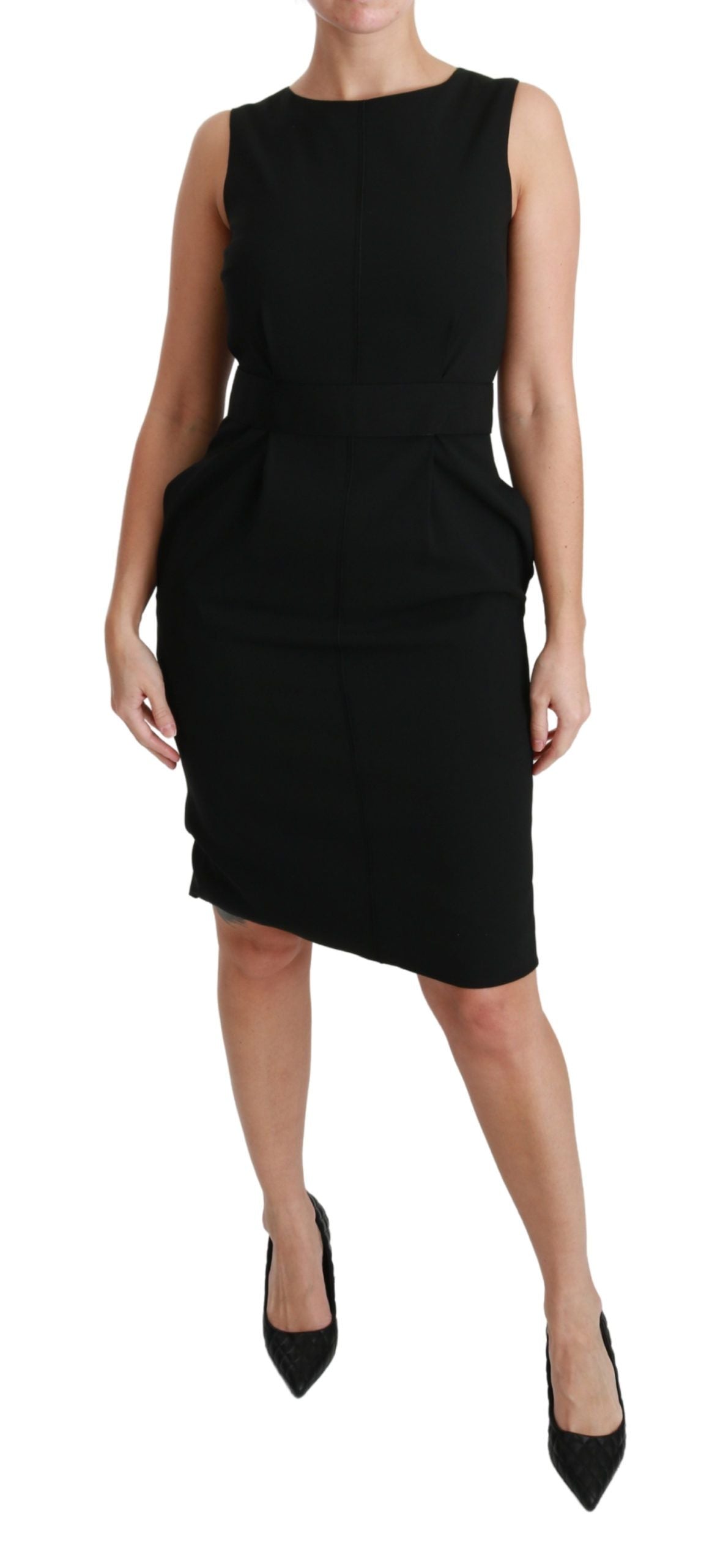 Dolce & Gabbana Black Sheath Stretch Formal Dress