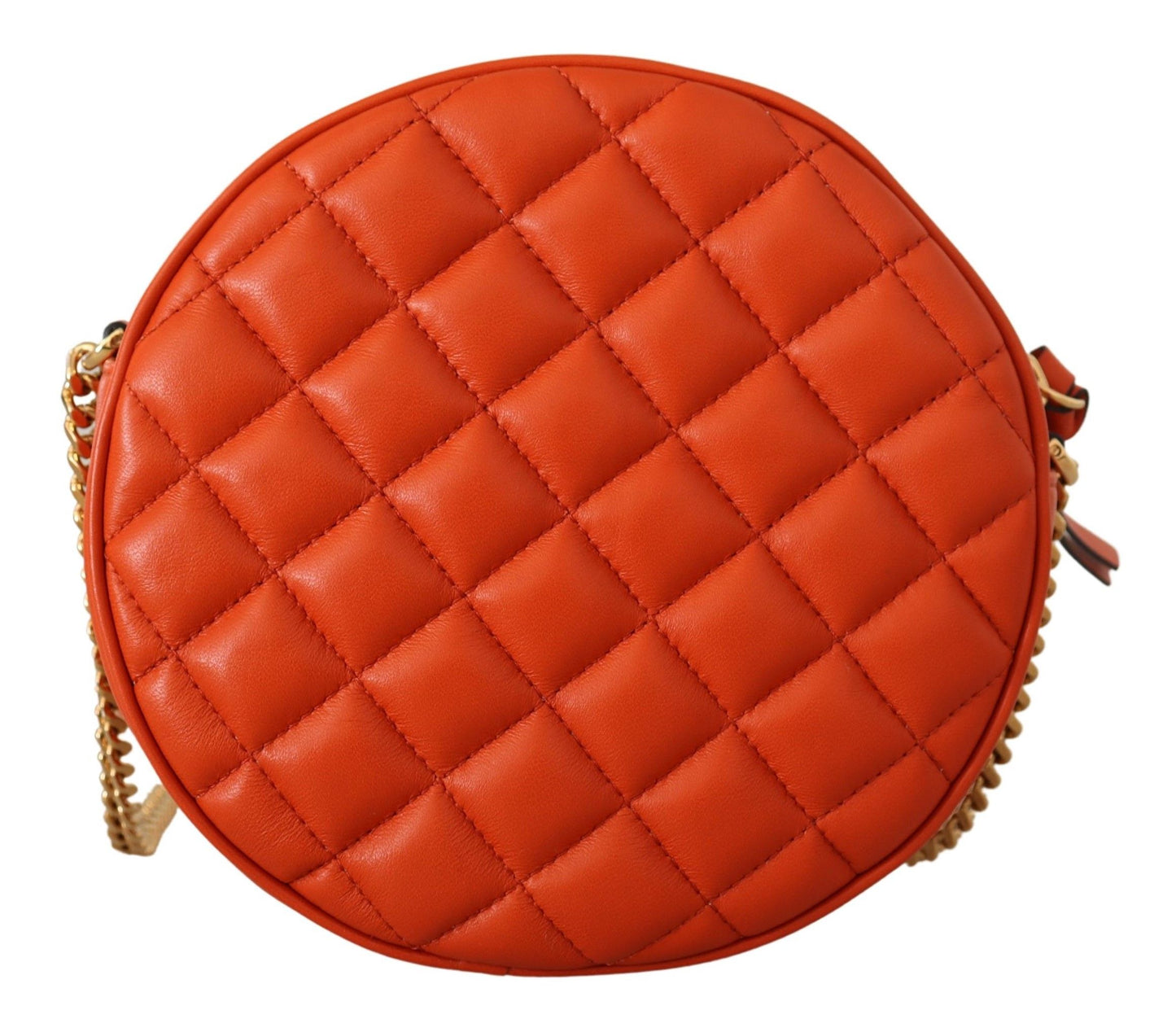 Versace Red Nappa Leather Medusa Round Crossbody Bag