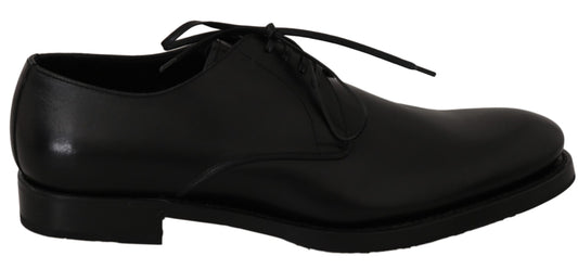 Dolce & Gabbana Black Leather Derby Formal Dress Shoes