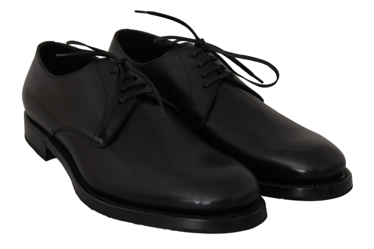 Dolce & Gabbana Black Leather Derby Formal Dress Shoes