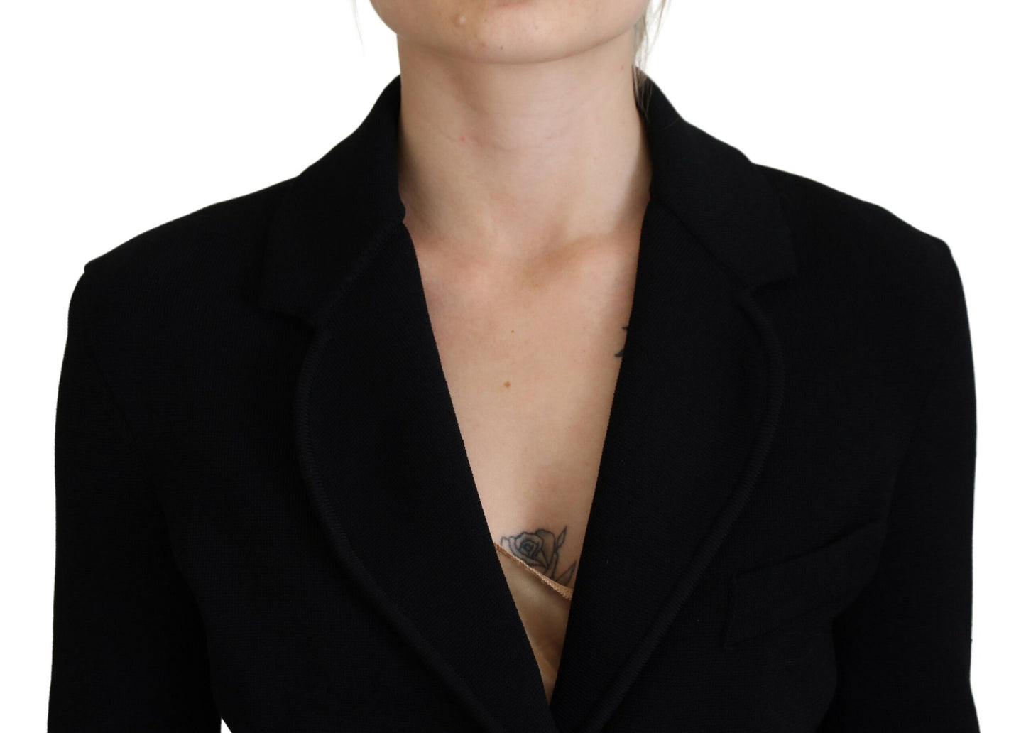 Dolce & Gabbana Black Button Cardigan Blazer Viscose Jacket