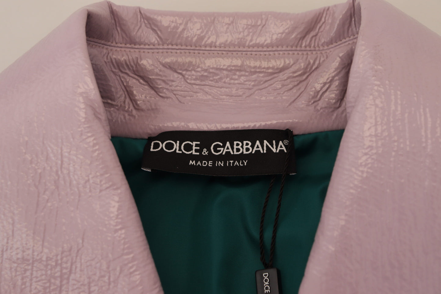 Dolce & Gabbana Purple Cotton Button Down Cropped Jacket