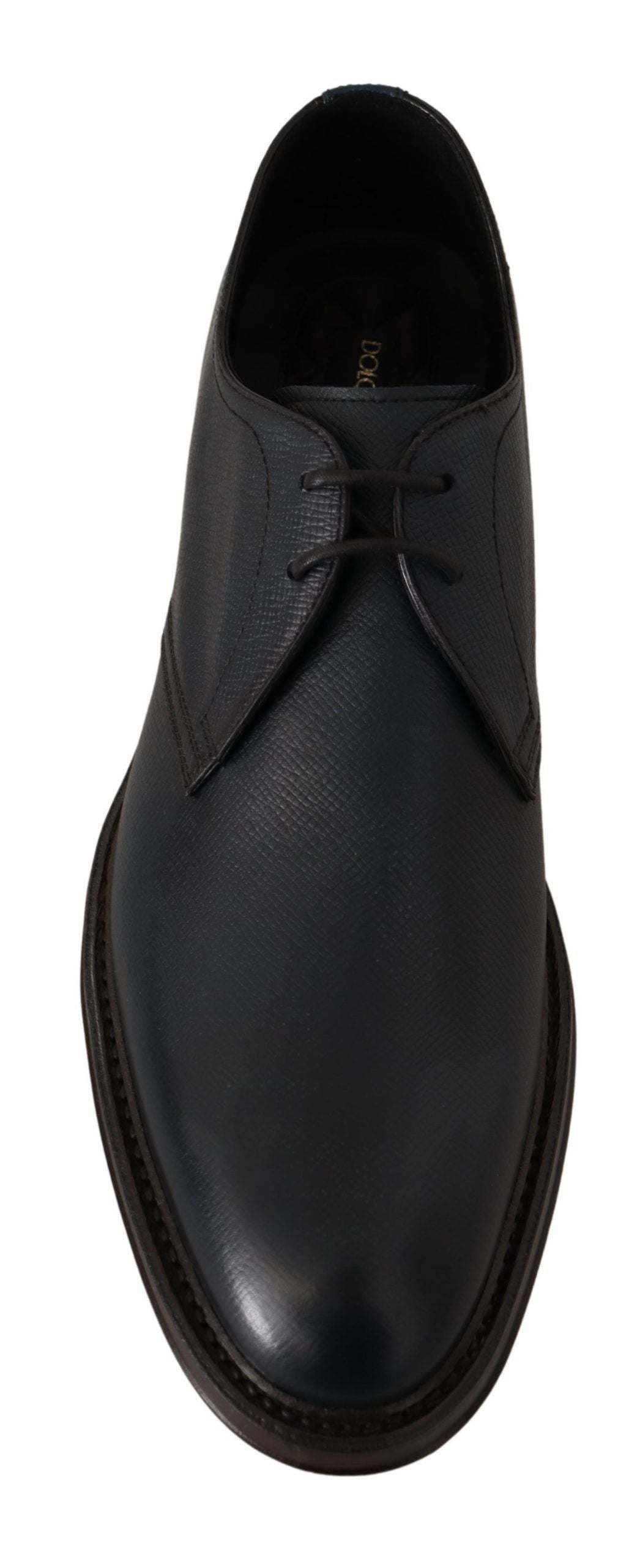 Dolce & Gabbana Blue Leather Derby Formal Shoes