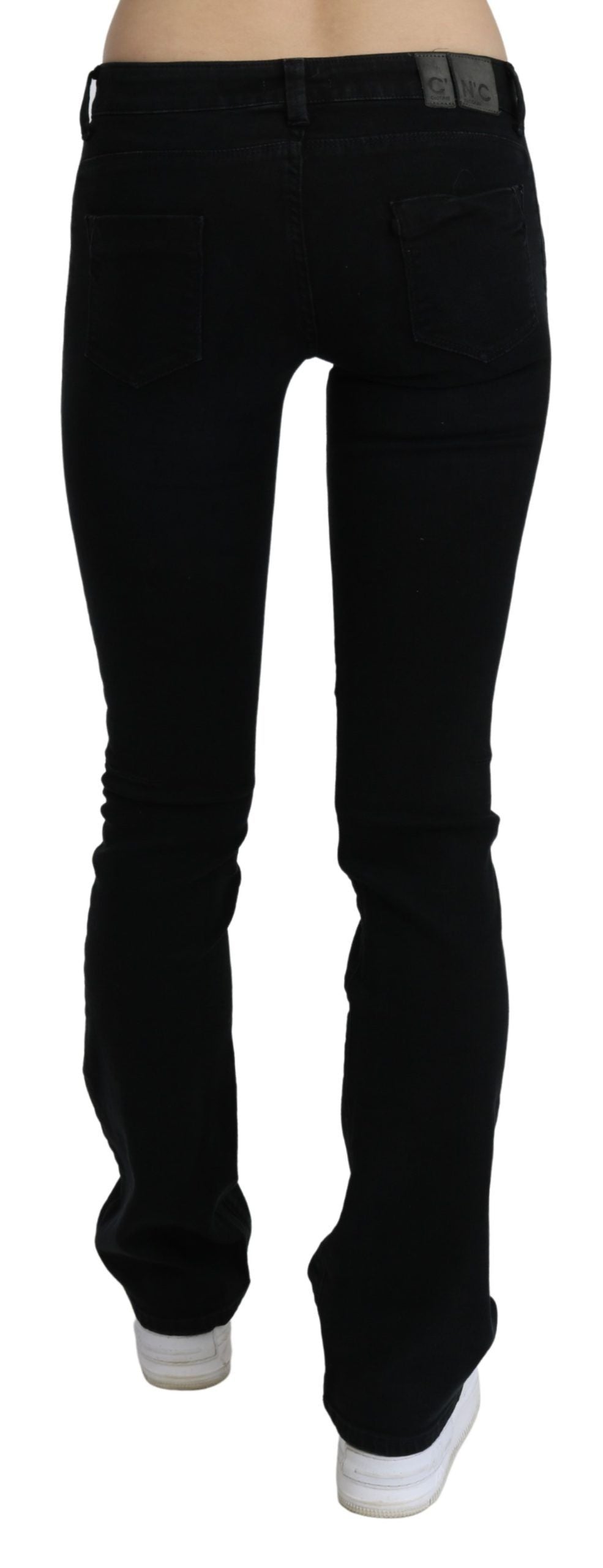 Costume National Black Low Waist Skinny Denim Cotton Jeans