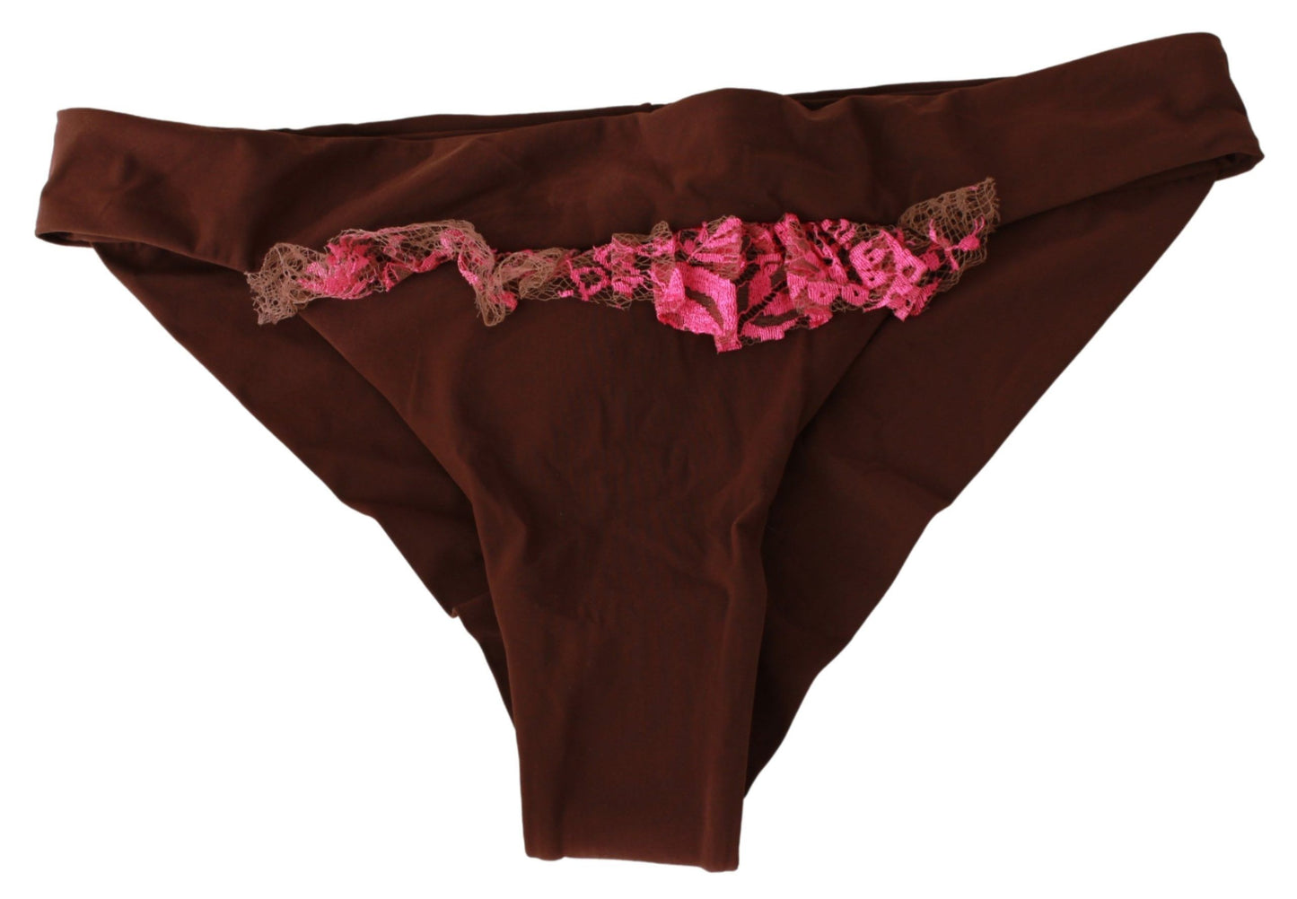 PINK MEMORIES Pink Brown Two Piece Swimsuit Beachwear