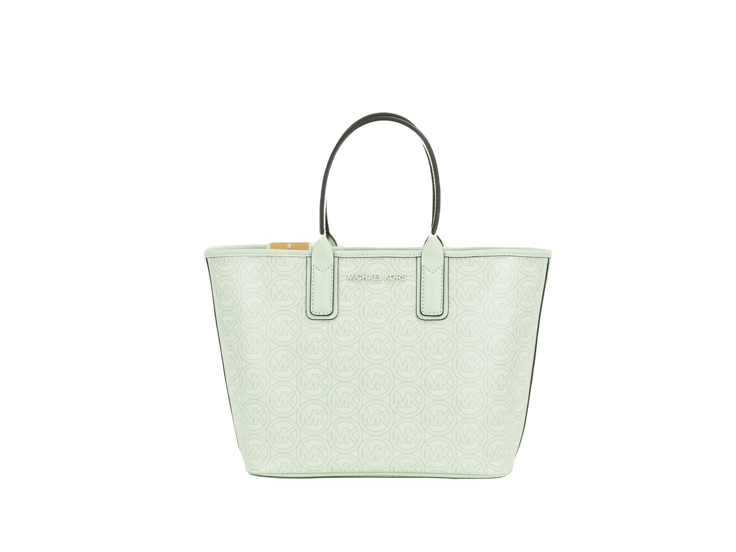 Michael Kors Michael Kors Jodie Small Jacquard Logo Recycled Polyester Tote Handbag Atom Green