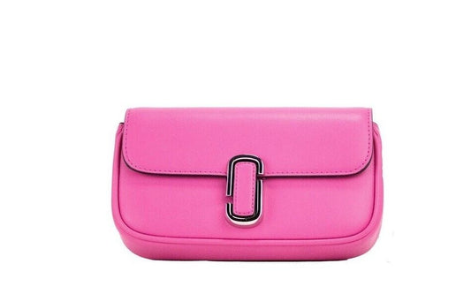 Marc Jacobs The J Marc Mini Shoulder Bag Magenta Smooth Leather Convertible Bag