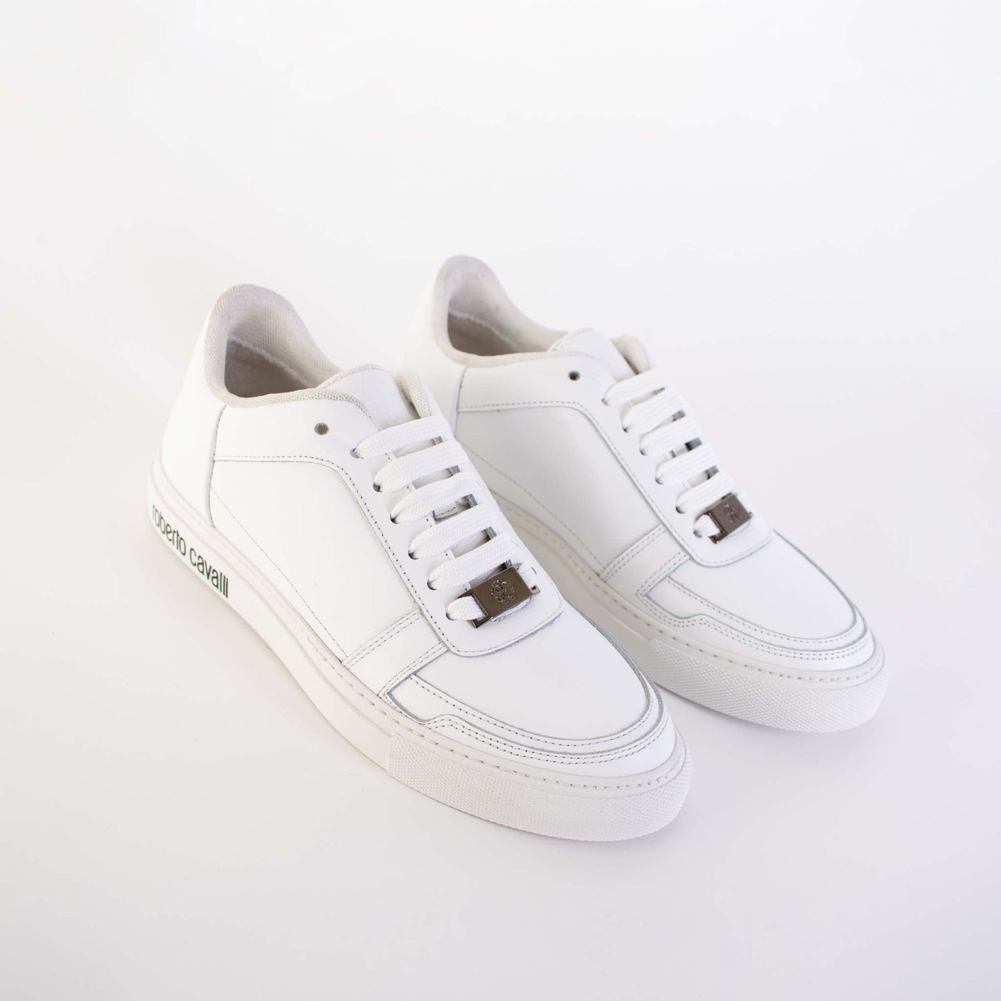 Roberto Cavalli Classic Logo Embossed Sneakers