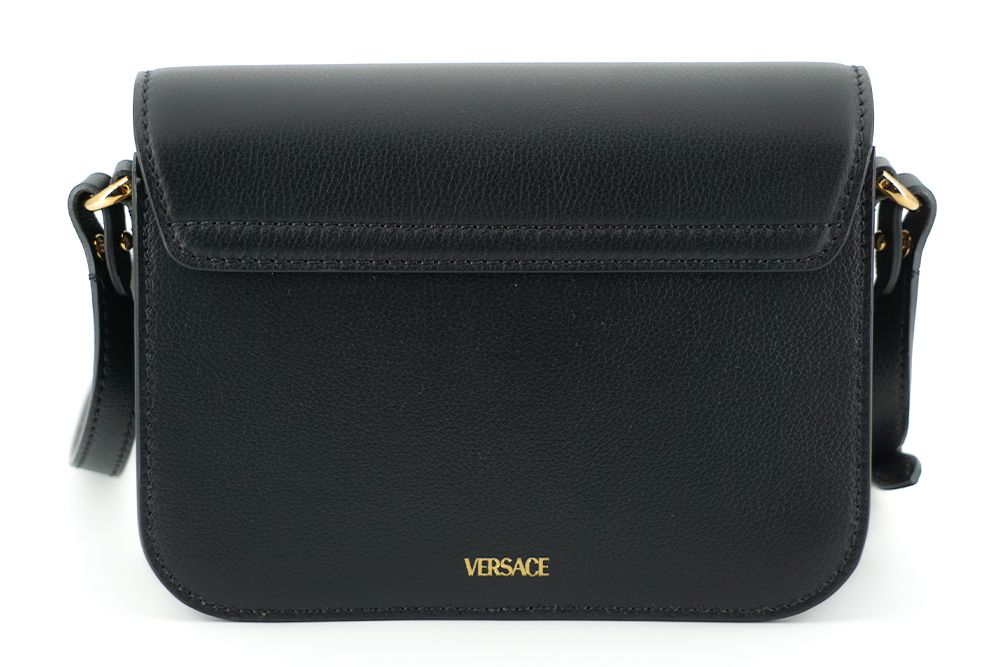 Versace Black Calf Leather Shoulder Bag