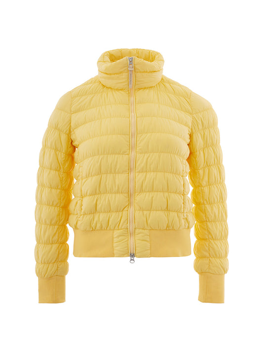 Woolrich Yellow Quilted Bomber Jacket