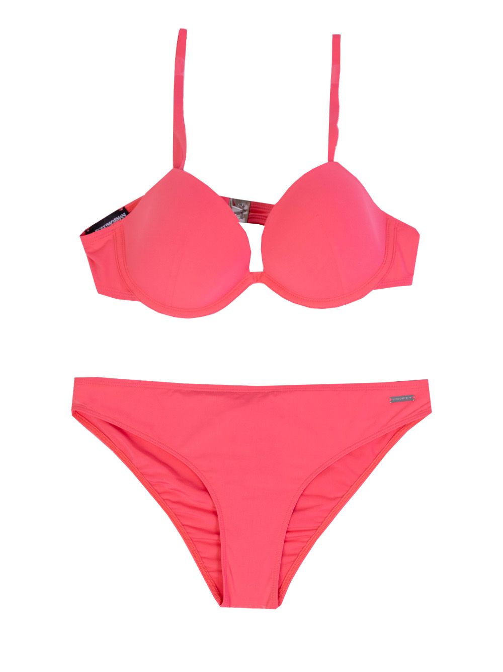 Emporio Armani Underwire Bikini Triangle Bikini In Fuxia