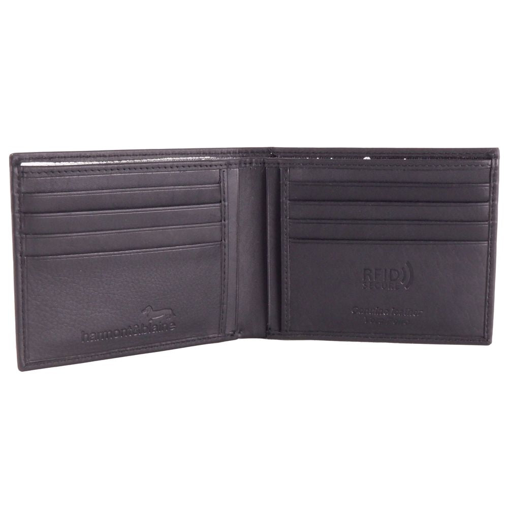 Harmont & Blaine Black Leather Wallet