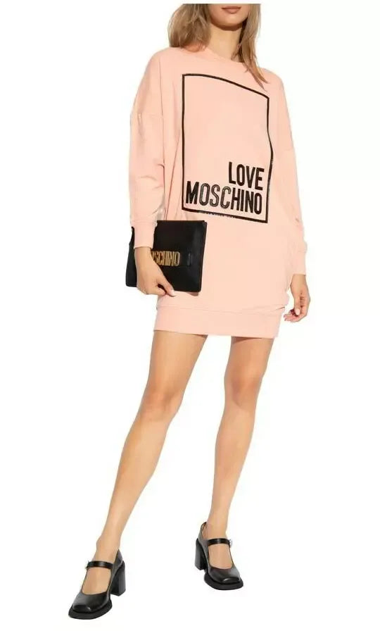 Love Moschino Pink Cotton Dress