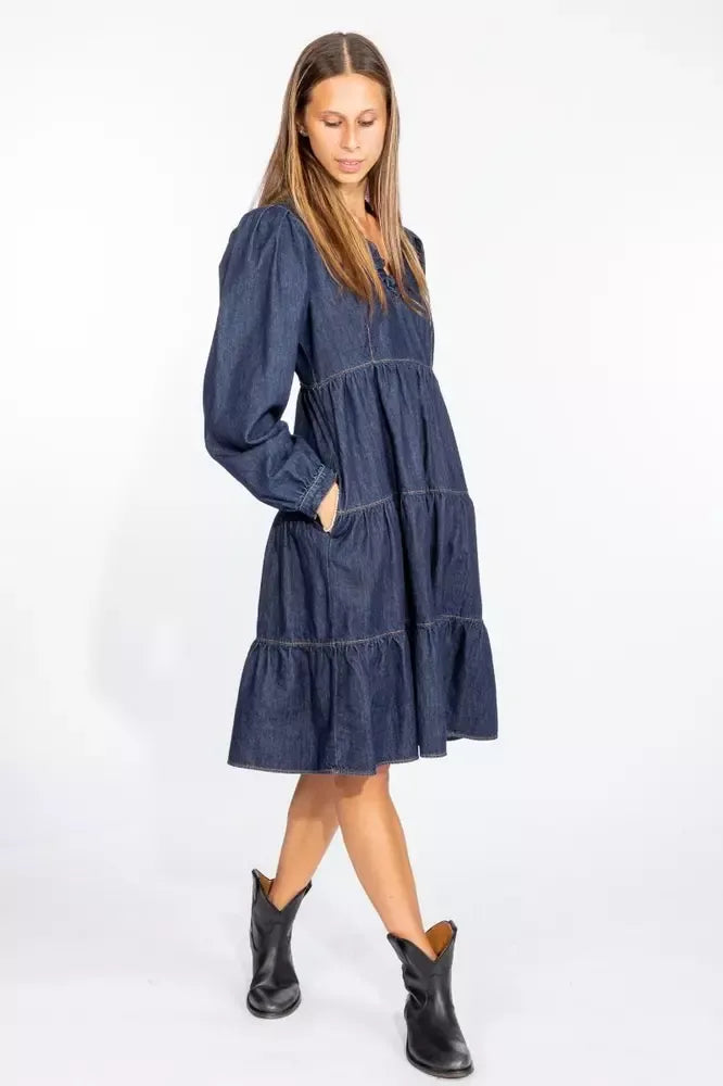 Love Moschino Blue Cotton Dress