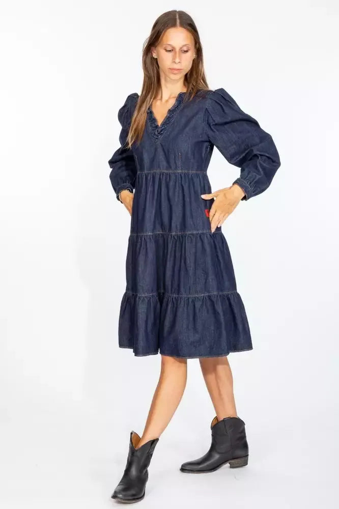 Love Moschino Blue Cotton Dress