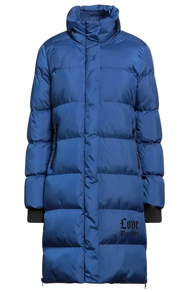 Love Moschino Blue Polyester Jackets & Coat