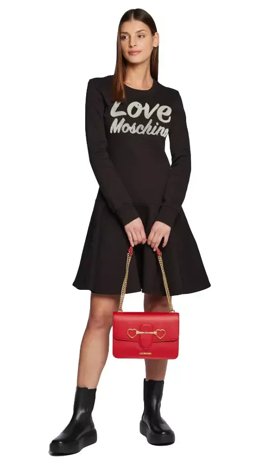 Love Moschino Black Cotton Dress