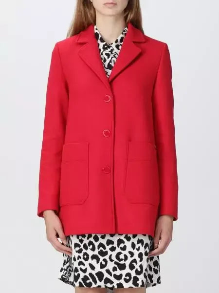 Love Moschino Red Wool Jackets & Coat