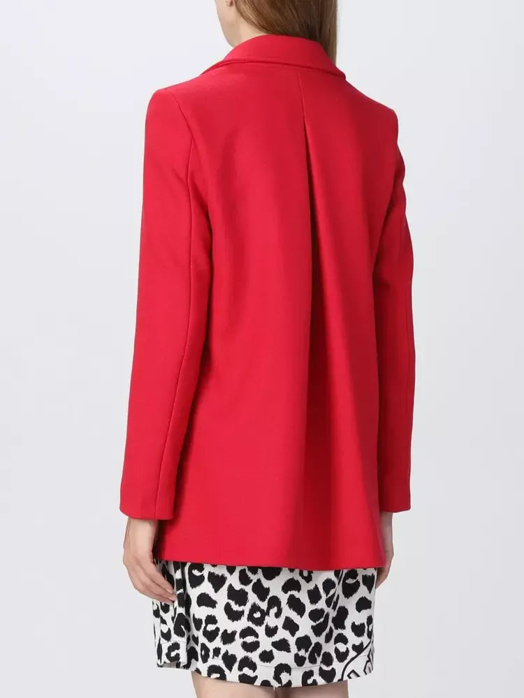 Love Moschino Red Wool Jackets & Coat