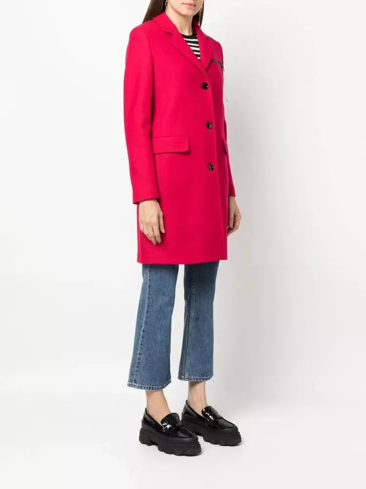 Love Moschino Red Wool Jackets & Coat