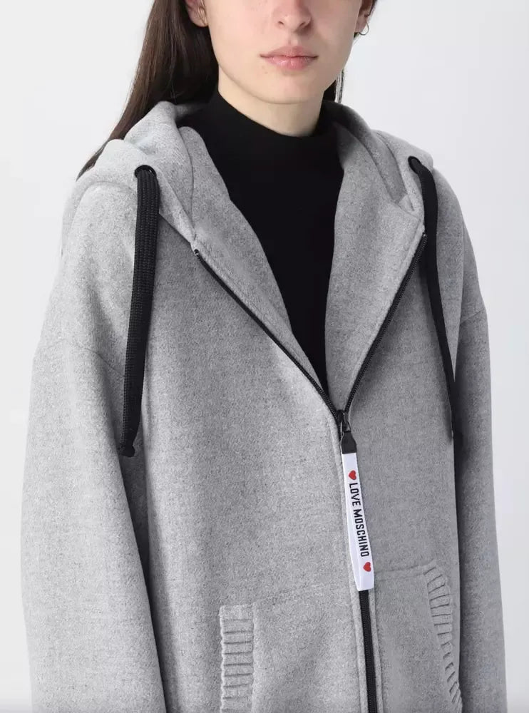 Love Moschino Gray Wool Jackets & Coat