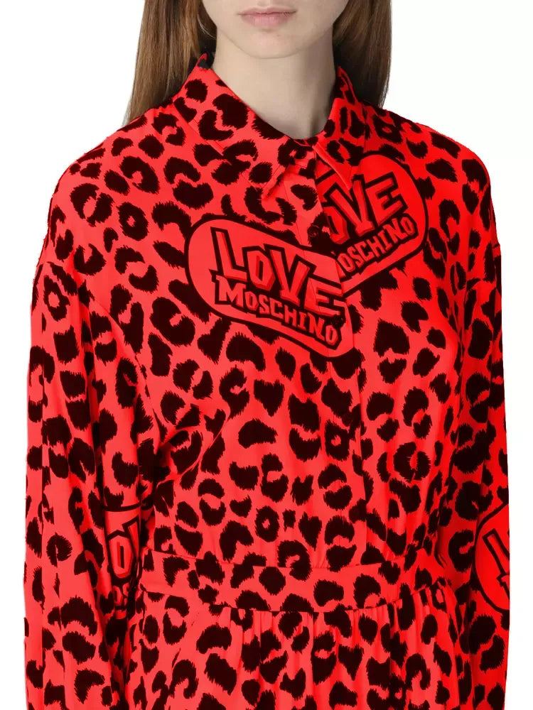 Love Moschino Red Viscose Dress