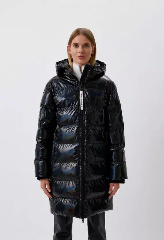 Love Moschino Black Polyester Jackets & Coat