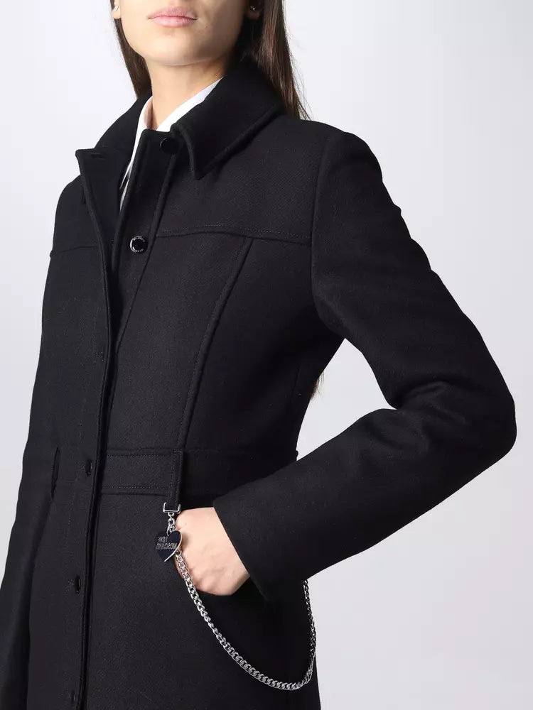 Love Moschino Black Wool Jackets & Coat