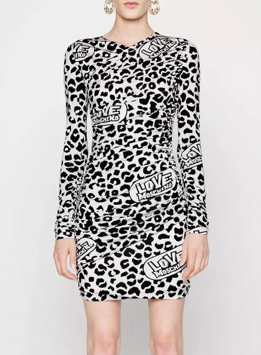 Love Moschino White Viscose Dress