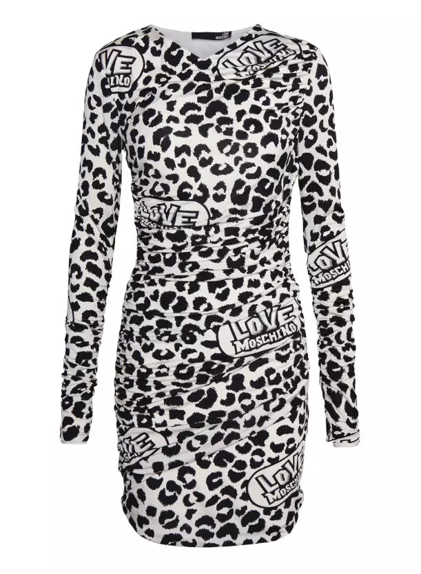 Love Moschino White Viscose Dress