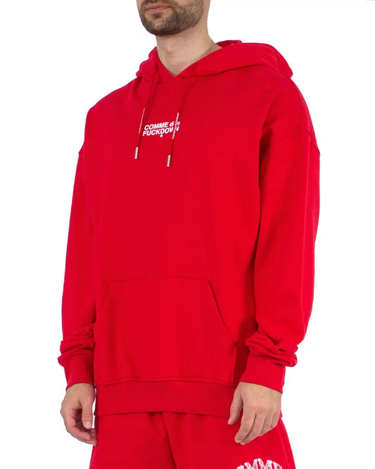 Comme Des Fuckdown Red Cotton Sweater