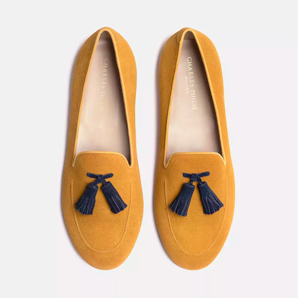 Charles Philip Yellow Leather Moccasin