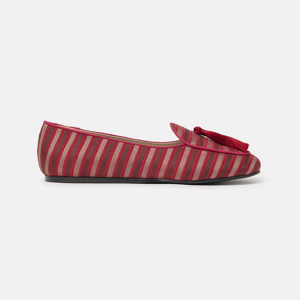 Charles Philip Red Flat Shoe